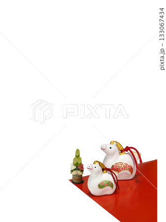 馬 午年 年賀素材 年賀状 ポスターサイズ 馬 午年 年賀素材 年賀状 ポスターサイズ 133067434