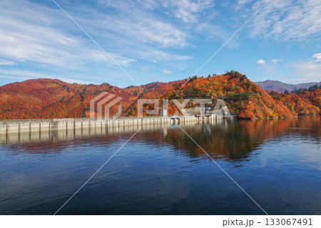 奥只見湖の紅葉 奥只見湖の紅葉 133067491