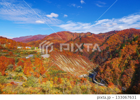 奥只見湖の紅葉 133067631
