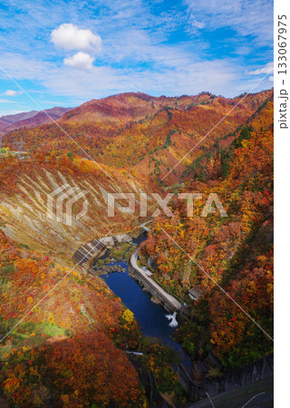 奥只見湖の紅葉 133067975
