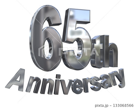 3DCG文字「65th Anniversary/65周年マークキラキラ」 133068566