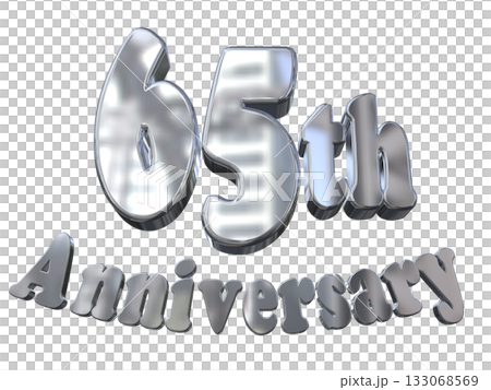 3DCG文字“65週年紀念/65週年紀念標誌閃耀” 133068569