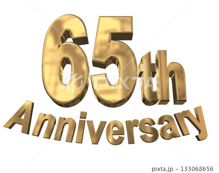 3DCG文字「65th Anniversary/65周年マークキラキラ」 3DCG文字「65th Anniversary/65周年マークキラキラ」 133068656
