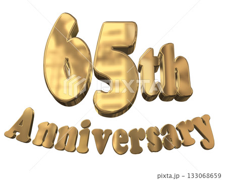 3DCG文字「65th Anniversary/65周年マークキラキラ」 3DCG文字「65th Anniversary/65周年マークキラキラ」 133068659