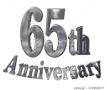 3DCG文字「65th Anniversary/65周年マークキラキラ」 3DCG文字「65th Anniversary/65周年マークキラキラ」 133068677