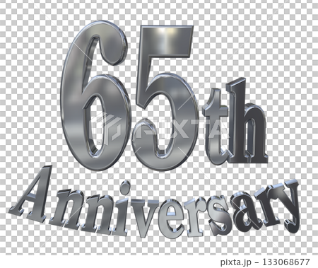 3DCG文字「65th Anniversary/65周年マークキラキラ」 3DCG文字「65th Anniversary/65周年マークキラキラ」 133068677