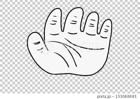 變形皺紋手插圖（線條畫） 133068693