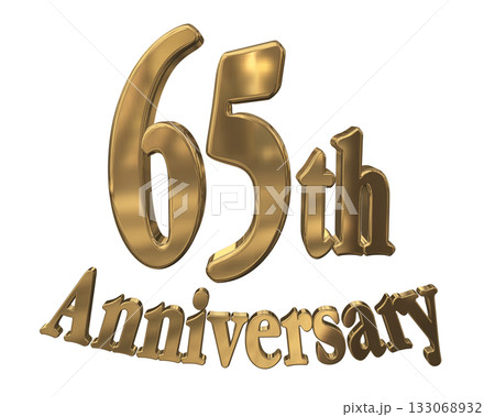 3DCG文字「65th Anniversary/65周年マークキラキラ」 3DCG文字「65th Anniversary/65周年マークキラキラ」 133068932