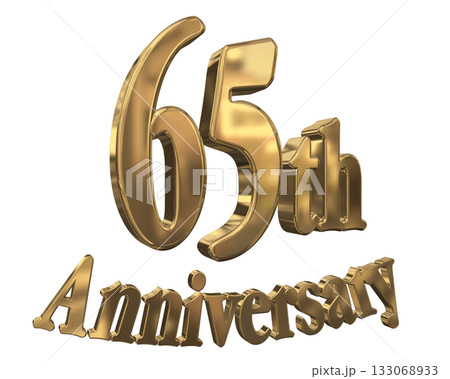 3DCG文字「65th Anniversary/65周年マークキラキラ」 3DCG文字「65th Anniversary/65周年マークキラキラ」 133068933