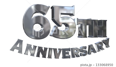 3DCG文字「65th Anniversary/65周年マークキラキラ」 133068950