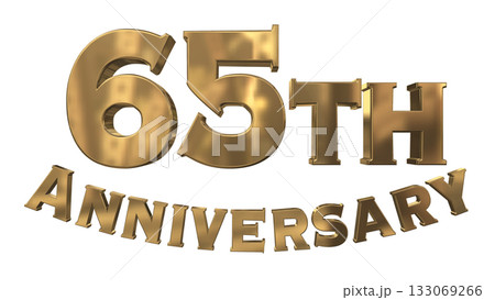 3DCG文字「65th Anniversary/65周年マークキラキラ」 133069266