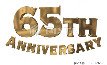 3DCG文字「65th Anniversary/65周年マークキラキラ」 3DCG文字「65th Anniversary/65周年マークキラキラ」 133069268