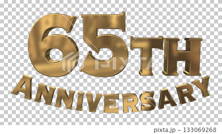 3DCG文字「65th Anniversary/65周年マークキラキラ」 3DCG文字「65th Anniversary/65周年マークキラキラ」 133069268