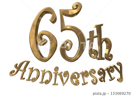 3DCG文字「65th Anniversary/65周年マークキラキラ」 3DCG文字「65th Anniversary/65周年マークキラキラ」 133069270
