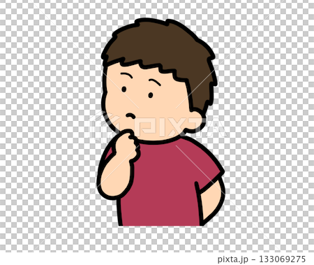 思考的亞洲男孩 思考的亞洲男孩 133069275