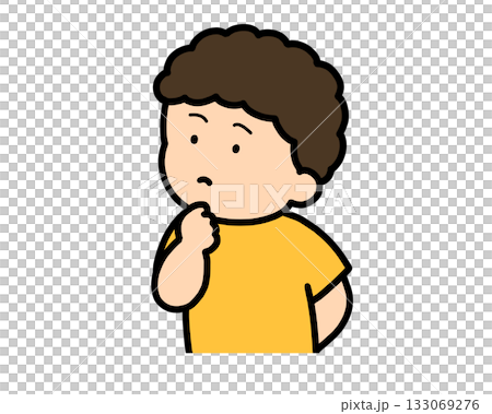 思考的亞洲男孩 思考的亞洲男孩 133069276