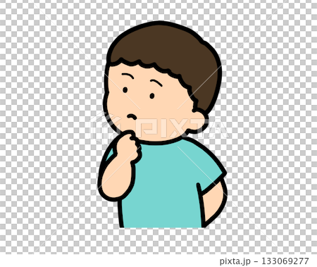 思考的亞洲男孩 思考的亞洲男孩 133069277