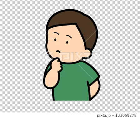 思考的亞洲男孩 思考的亞洲男孩 133069278