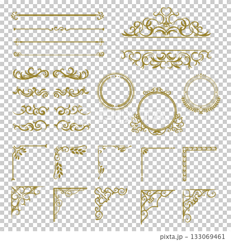 Decorative frame material set Decorative frame material set 133069461
