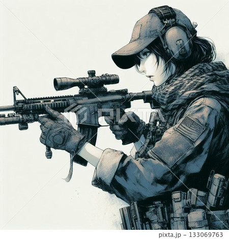 美しきガンナー、可憐なソルジャー 133069763