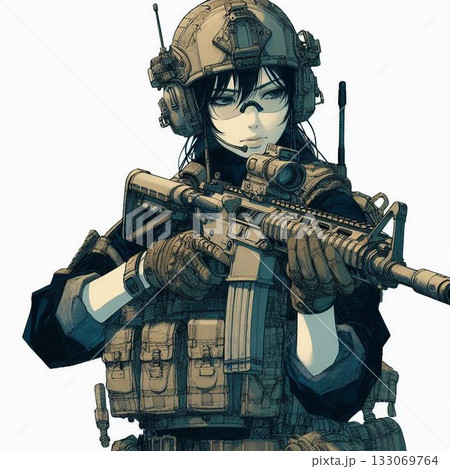 美しきガンナー、可憐なソルジャー 133069764