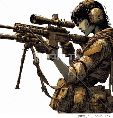 美しきガンナー、可憐なソルジャー 133069765