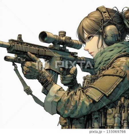 美しきガンナー、可憐なソルジャー 133069766