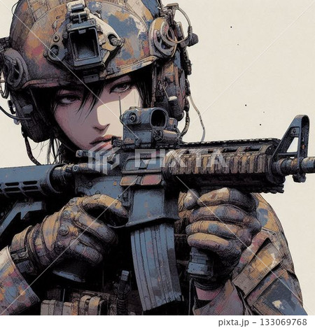 美しきガンナー、可憐なソルジャー 133069768