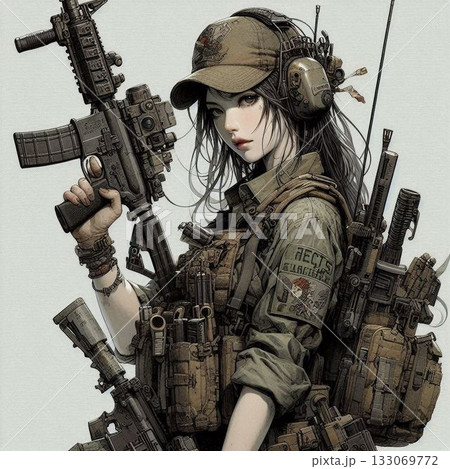 美しきガンナー、可憐なソルジャー 133069772