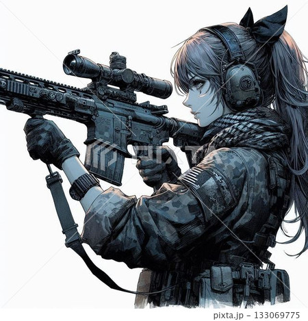 美しきガンナー、可憐なソルジャー 133069775