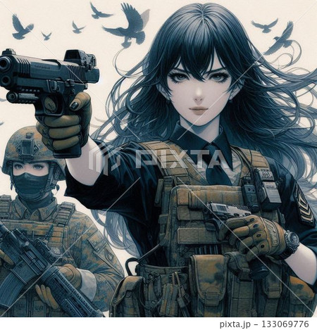 美しきガンナー、可憐なソルジャー 133069776