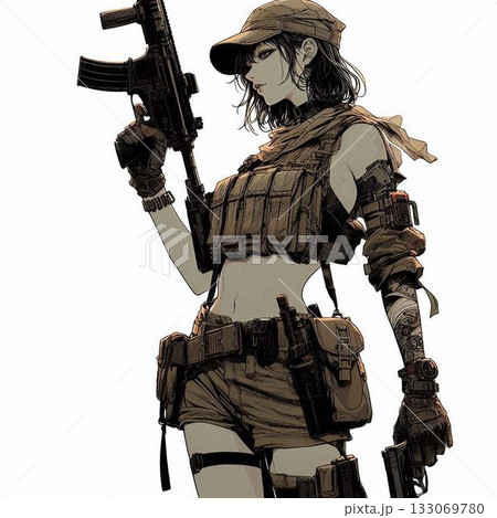 美しきガンナー、可憐なソルジャー 133069780