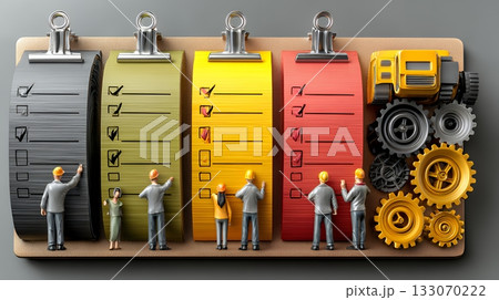 PDCA：「Plan（計画）」「Do（実行）」「Check（評価）」「Action（改善）」のイメー