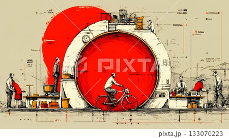 PDCA：「Plan（計画）」「Do（実行）」「Check（評価）」「Action（改善）」のイメー