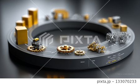 PDCA：「Plan（計画）」「Do（実行）」「Check（評価）」「Action（改善）」のイメー