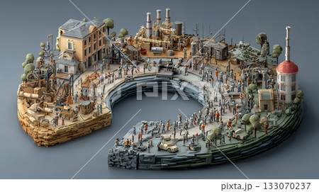 PDCA：「Plan（計画）」「Do（実行）」「Check（評価）」「Action（改善）」のイメー