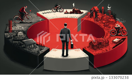 PDCA：「Plan（計画）」「Do（実行）」「Check（評価）」「Action（改善）」のイメー