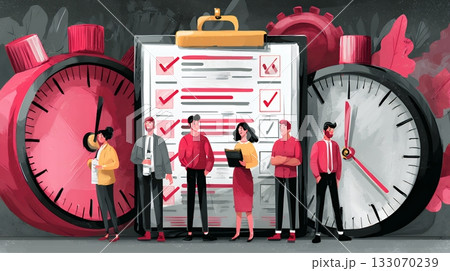 PDCA：「Plan（計画）」「Do（実行）」「Check（評価）」「Action（改善）」のイメー