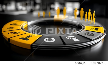 PDCA：「Plan（計画）」「Do（実行）」「Check（評価）」「Action（改善）」のイメー