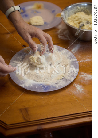 Baking: Cheesecakes in Rustic Kitchen Scene Baking: Cheesecakes in Rustic Kitchen Scene 133070987