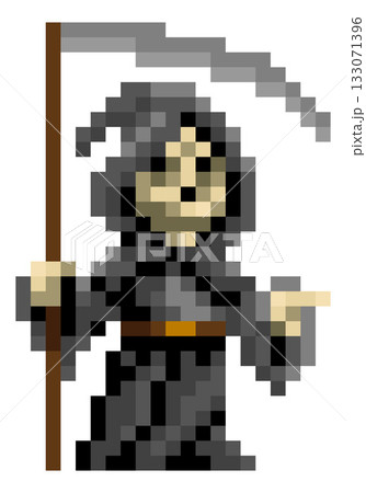 Death Grim Reaper Fantasy Pixel Art Game Cartoon 133071396