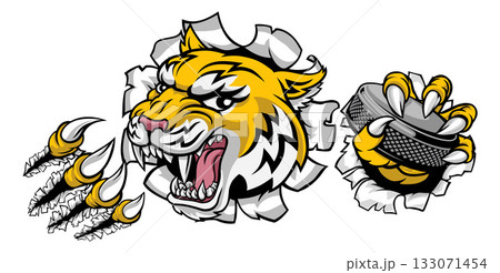 Wildcat Bobcat Bobcats Wildcats Ice Hockey Mascot 133071454