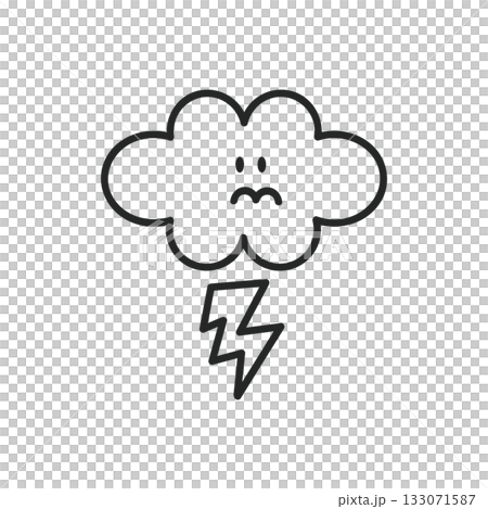 Simple lightning icon Weather Simple lightning icon Weather 133071587