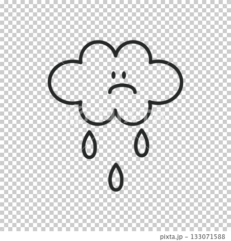 簡單的雨圖示 天氣 133071588