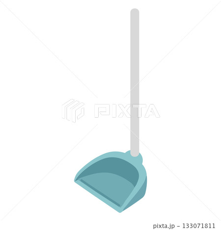 Illustration of a Blue Plastic Dustpan Illustration of a Blue Plastic Dustpan 133071811