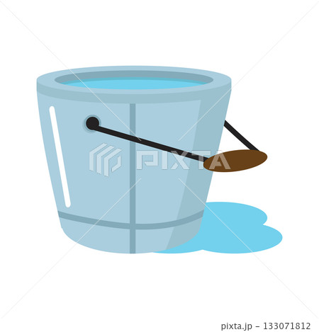 Illustration of Girl Mopping the Floor Illustration of Girl Mopping the Floor 133071812