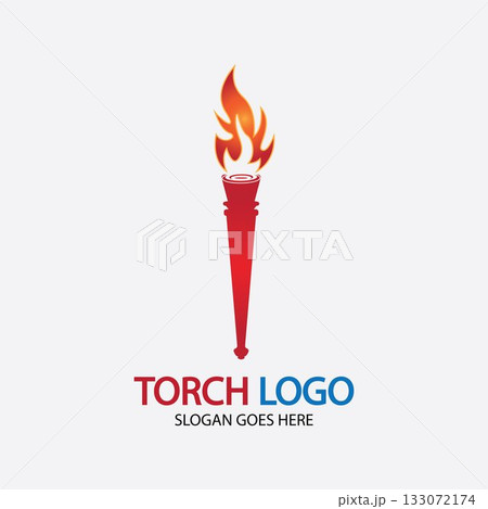 Torch vector icon illustration design template 133072174