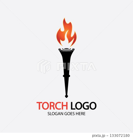 Torch vector icon illustration design templateのイラスト素材 [133072180] - PIXTA