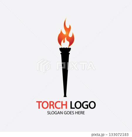 Torch vector icon illustration design template 133072183