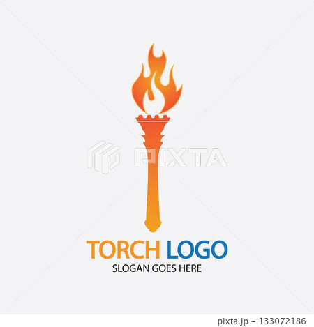Torch vector icon illustration design template Torch vector icon illustration design template 133072186